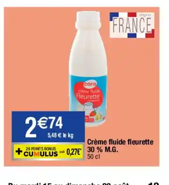 Migros Crème fluide fleurette offre