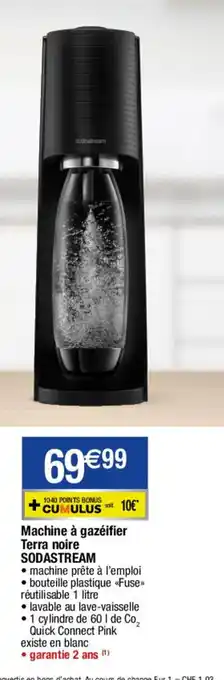 Machine à gazéifier Terra noire SODASTREAM
