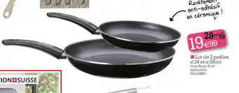 Kandy Lot de 2 poêles Ø 24 et Ø 28cm tous feux dont induction Réf.228864 offre