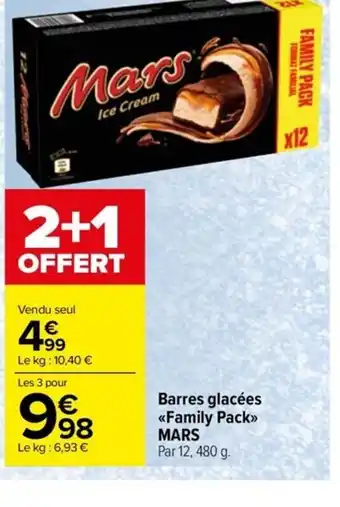 Barres glacées <<Family Pack>> MARS Par 12, 480 g.