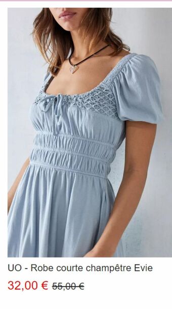 Uo - robe courte champetre evie