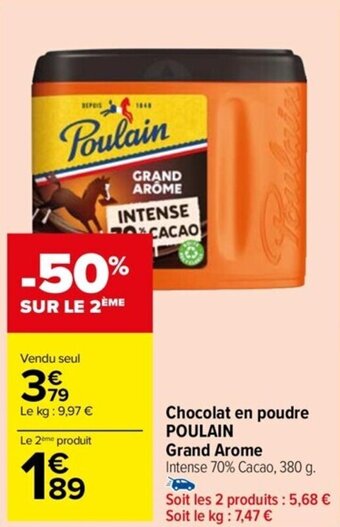 Carrefour Drive Chocolat en poudre POULAIN Grand Arome offre