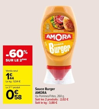 Carrefour Drive Sauce Burger AMORA offre