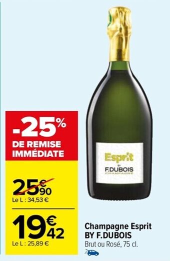 Carrefour Drive Champagne Esprit BY F.DUBOIS offre