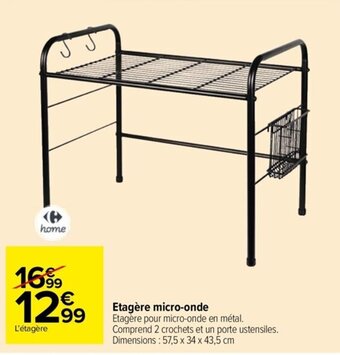 Carrefour Drive Etagère micro-onde offre