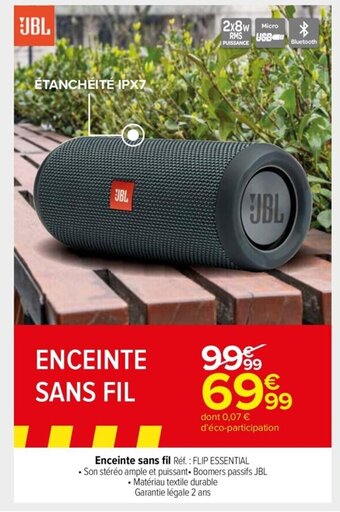 Carrefour Drive Enceinte sans fil offre
