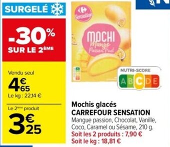 Carrefour Drive Mochis glacés CARREFOUR SENSATION offre