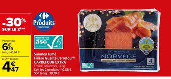 Carrefour Drive Saumon fumé Filière Qualité Carrefour(⁰) CARREFOUR EXTRA offre