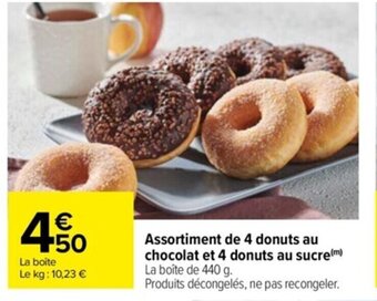 Assortiment de 4 donuts au chocolat et 4 donuts au sucre(™)
