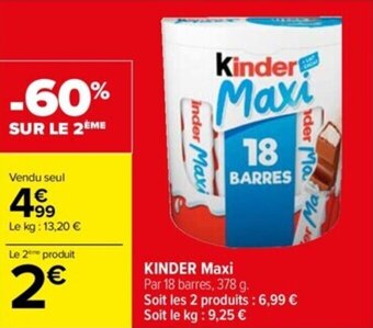 Carrefour Drive KINDER Maxi offre