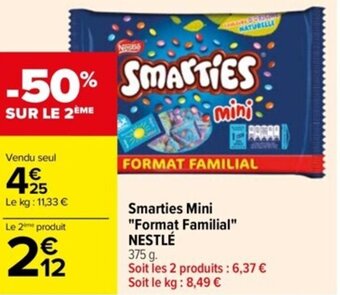 Carrefour Drive Smarties Mini "Format Familial" NESTLÉ offre