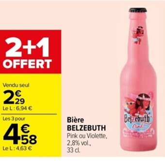Carrefour Drive Bière BELZEBUTH offre