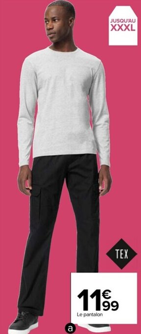 Carrefour Drive Pantalon taille elastiquee homme offre