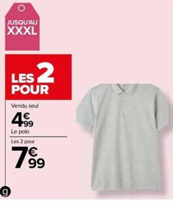 Carrefour Drive Polo uni homme offre