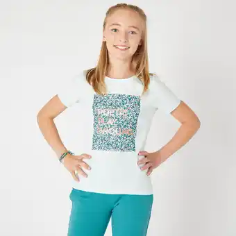 Decathlon T-shirt enfant coton basique bleu marine imprimé offre