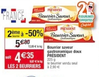 Cora x Carrefour Beurrier Saveur gastronomique doux PRÉSIDENT offre