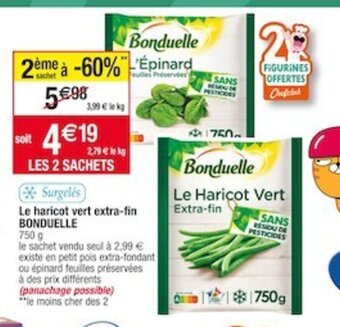 Cora x Carrefour Le haricot vert extra-fin BONDUELLE offre