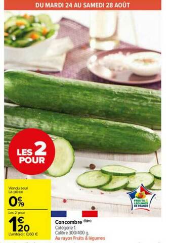 Carrefour Market Concombre offre