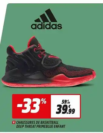 Intersport Chaussures De Basketball Deep Threat Primeblue Enfant offre