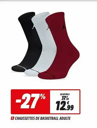 Intersport Chaussettes De Basketball Adulte offre