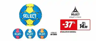 Intersport Ballon De Handball Select offre