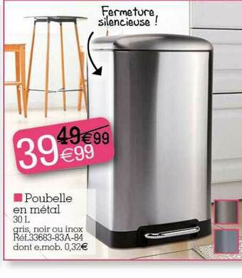 Kandy Poubelle En Métal offre