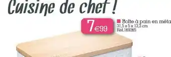 Kandy Boîte à Pain En Métal 31,5 X 5 X 13,2 Cm offre