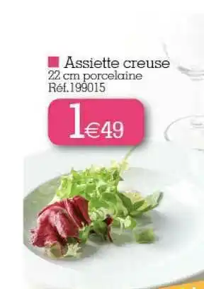 Assiette Creuse 22 Cm Porcelaine