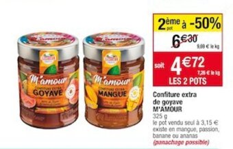 Cora x Carrefour Confiture extra de goyave M'AMOUR offre