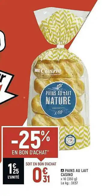 Spar Pains Au Lait Casino offre