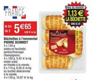 Bûchettes à L'emmental Pierre Schmidt