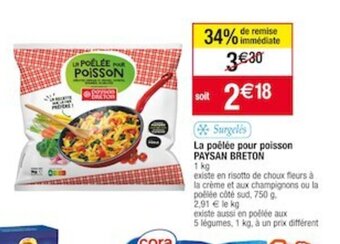 Cora x Carrefour La poélée pour poisson PAYSAN BRETON offre