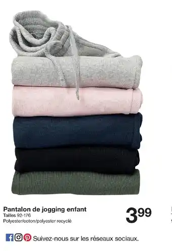 Zeeman Pantalon De Jogging Enfant offre