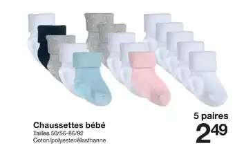 Zeeman Chaussettes Bèbè offre