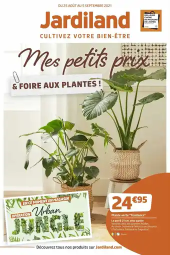 Jardiland Plate Verte "Tendance" offre