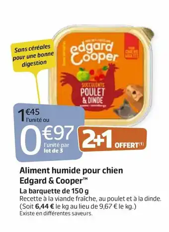 Jardiland Aliment Humide Pour CHien Edgard & Cooper offre