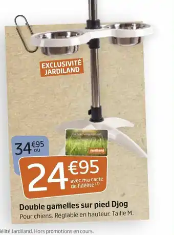 Jardiland Double Gamelles Sur Pied Djog offre