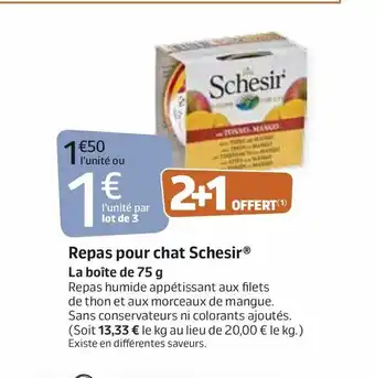 Jardiland Repas Pour Chat Schesir offre