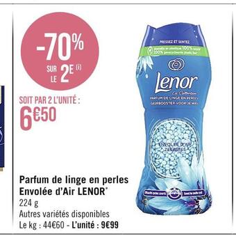 Casino Supermarchés Lenor parfum de linge en perles envolée d’air * offre