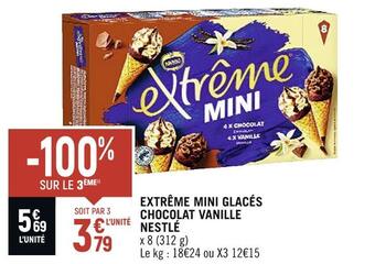 Spar Nestlé extrême mini glacés chocolat vanille offre
