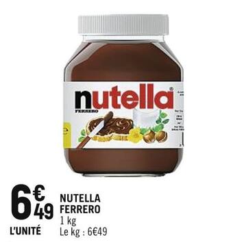 Spar Ferrero nutella offre
