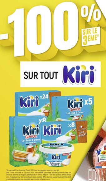 Spar Kiri -100% sur le 3ème sur tout kiri offre