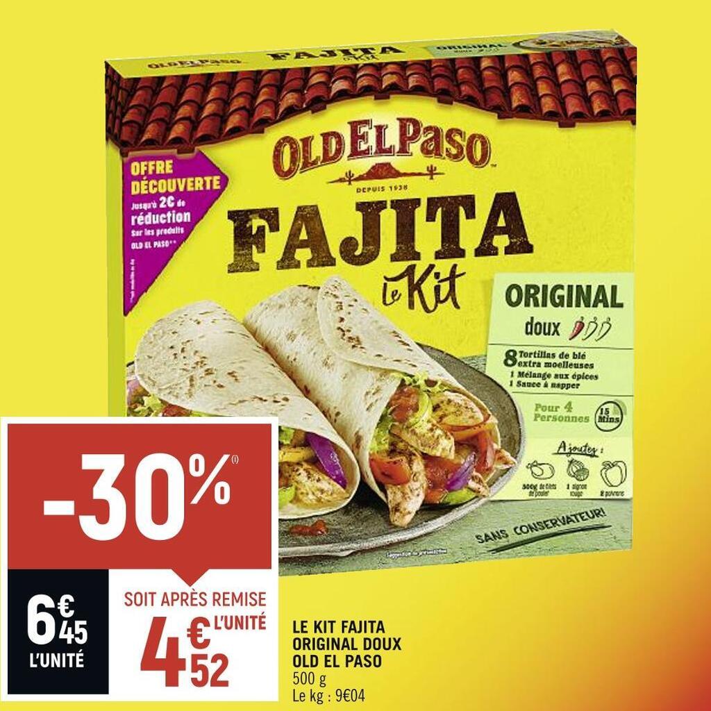 Promo Old el paso le kit fajita original doux chez Spar