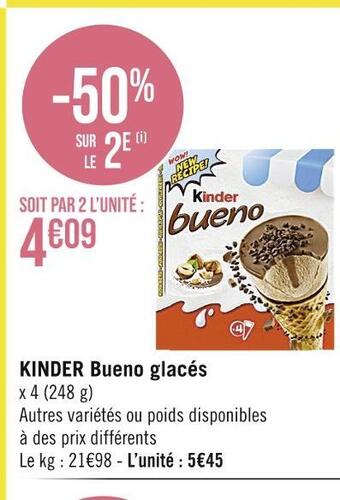 Casino Supermarchés Kinder bueno glacés offre