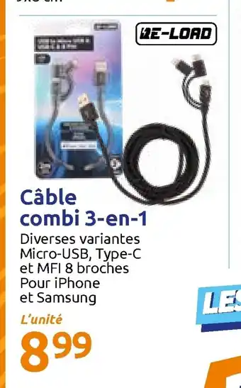 Cable Combi 3-in-1