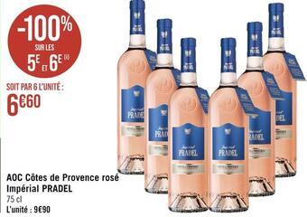 Pradel aoc côtes de provence rosé impérial