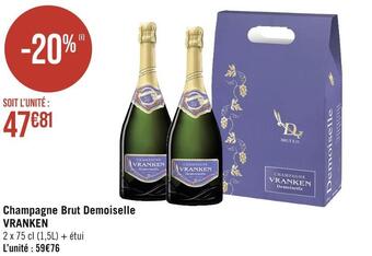 Casino Supermarchés Demoiselle vranken champagne brut offre