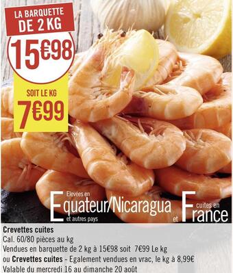 Crevettes cuites