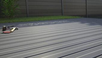 Brico Dépôt Goodhome lame de terrasse composite neva gris offre