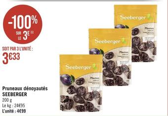 Seeberger pruneaux dénoyautés